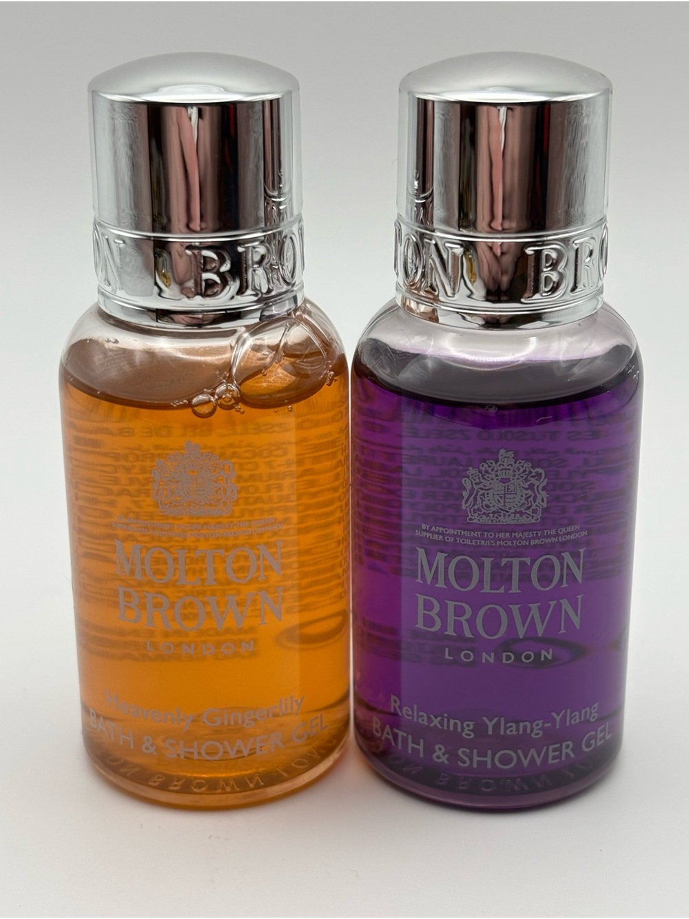 Molton Brown NEW Orange & Purple Bath & Shower Gel Set Made In England